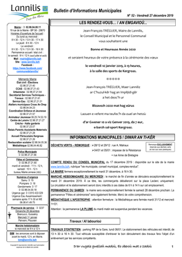 Bulletin D'informations Municipales