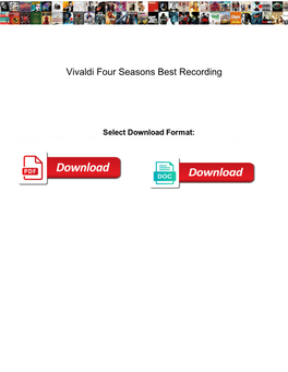 Vivaldi Four Seasons Best Recording