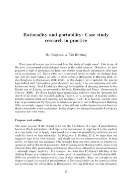 Rationality and Portability: Case Study Research in Practice