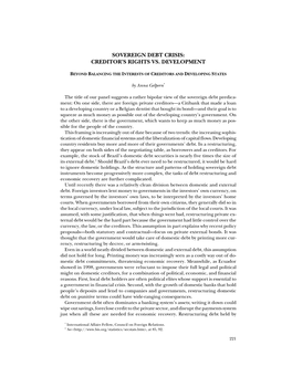 Paper: Sovereign Debt Crisis