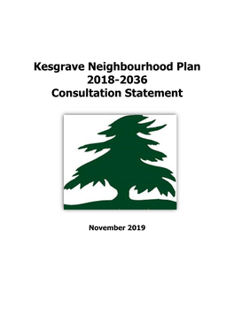 Kesgrave Neighbourhood Plan 2018-2036 Consultation Statement