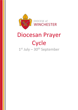 Diocesan Prayer Cycle 1St July – 30Th September