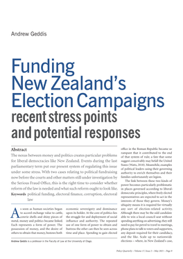 Funding New Zealand's Election Campaigns