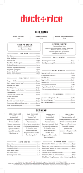 Beer Snack Set Menu