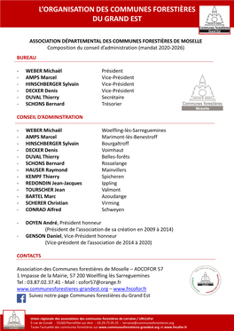 L'organisation Des Communes Forestières De Moselle