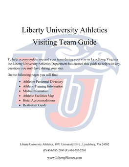 Liberty University Athletics Visiting Team Guide