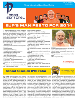 BJP's Manifesto for 2014