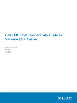 Dell EMC Host Connectivity Guide for Vmware Esxi Server
