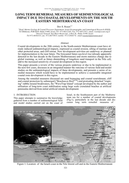 Long Term Remedial Measures of Sedimentological Impact Due to Coastal Developments on the South Eastern Mediterranean Coast