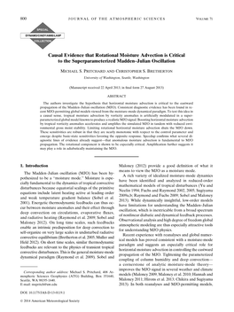 Causal Evidence That Rotational Moisture Advection Is Critical to the Superparameterized Madden–Julian Oscillation