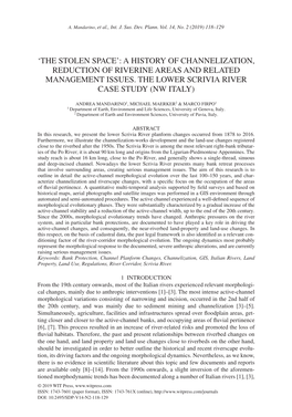 A History of Channelization, Reduction of Riverine