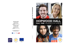 HOPWOOD HALL FULL TIME Prospectusedition 2018/19 2