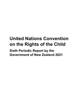 Sixth Periodic Report by the Government of New Zealand 2021