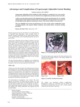 Advantages and Complications of Laparoscopic Adjustable Gastric Banding