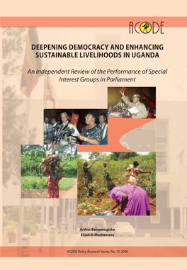An Independent Review of the Performance of Special Interest Groups in Parliament
