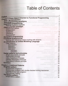 Table of Contents