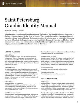 Saint Petersburg Graphic Identity Manual