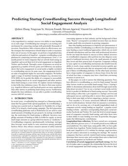Predicting Startup Crowdfunding Success Through Longitudinal Social Engagement Analysis