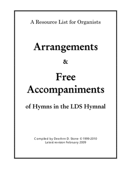 Arrangements Free Accompaniments