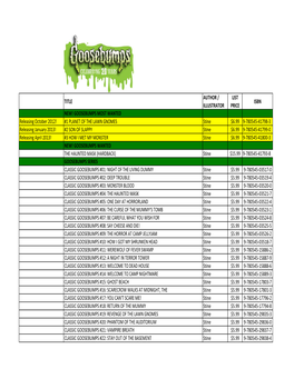 Goosebumps Series List.Pdf