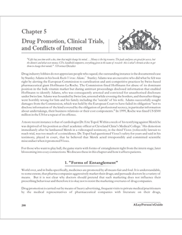 Chapter 5 Drug Promotion, Clinical Trials, and Conflicts of Interest