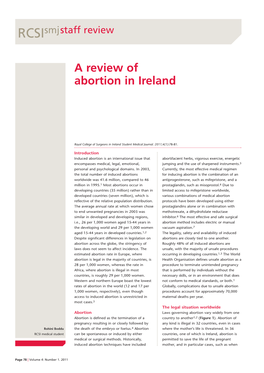 A Review of Abortion in Ireland