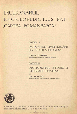 Adamescu Gh. Dicționar Istoric-Geografic. Vol. I