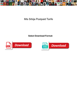 Mts Srbija Postpaid Tarife