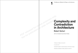 Complexity and Contradiction in Architecture