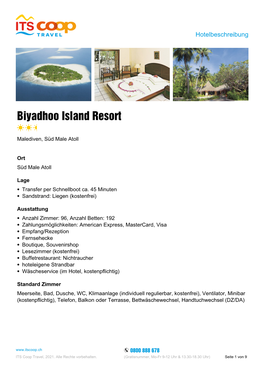 Biyadhoo Island Resort