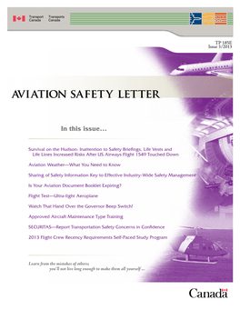 Aviation Safety Letter