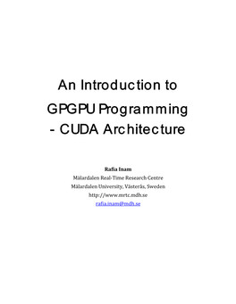 CUDA Architecture