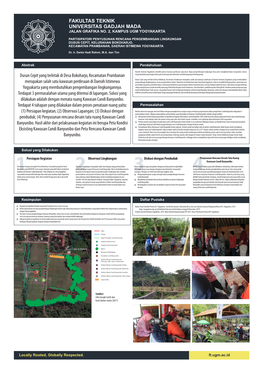 FAKULTAS TEKNIK UNIVERSITAS GADJAH MADA Dusun Cepit Yang