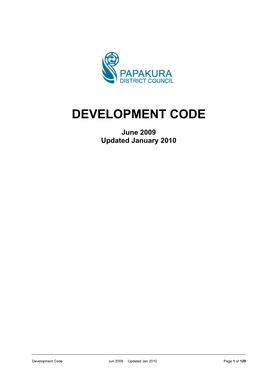 Papakura District Council Development Code Manual June