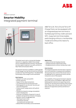 — Smarter Mobility Integrated Payment Terminal