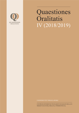 Quaestiones Oralitatis