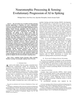 Neuromorphic Processing and Sensing