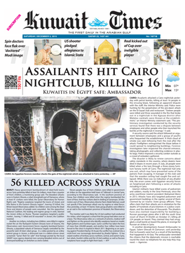 Assailants Hit Cairo Nightclub, Killing 16