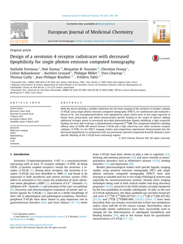 Design of a Serotonin 4 Receptor Radiotracer with Decreased Lipophilicity for Single Photon Emission Computed Tomography