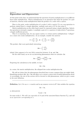 Eigenvalues and Eigenvectors