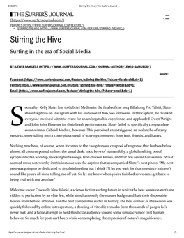 Stirring the Hive | the Surfers Journal