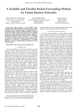 A Scalable and Flexible Packet Forwarding Method for Future Internet Networks