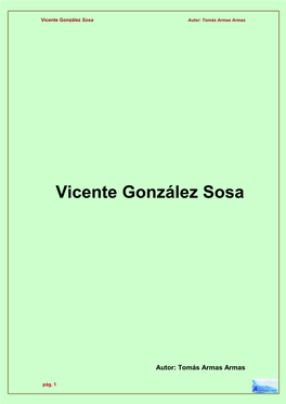 Vicente González Sosa Autor: Tomás Armas Armas