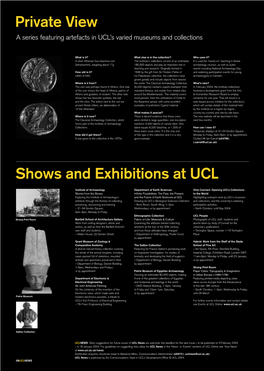 Private View Shows and Exhibitions At