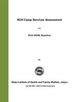 RCH Camp Services Assessment