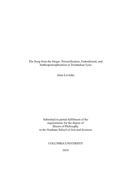 Levitsky Dissertation