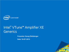 Intel® Vtune™ Amplifier XE Generics