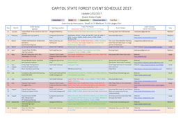 Capitol State Forest Event Schedule 2017