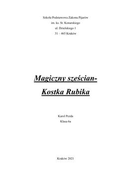 Magiczny Sześcian- Kostka Rubika