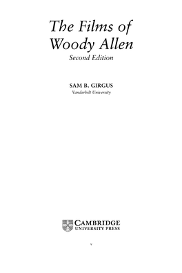 The Films of Woody Allen Second Edition